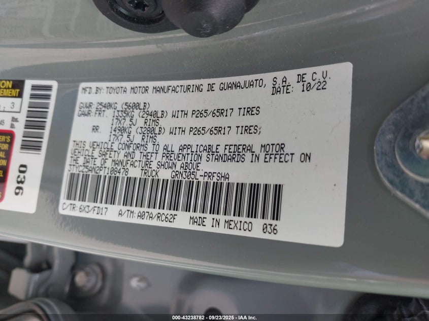 2023 TOYOTA TACOMA TRD SPORT - 3TYCZ5AN2PT108478