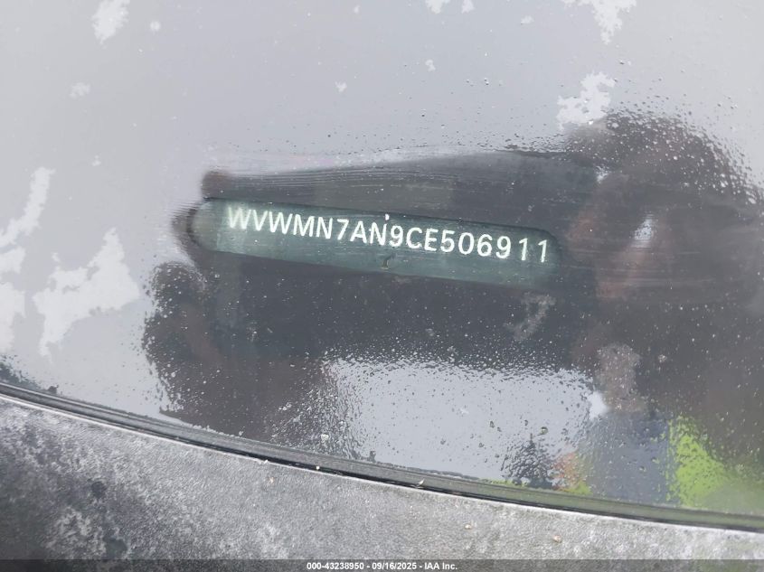 2012 Volkswagen Cc Sport VIN: WVWMN7AN9CE506911 Lot: 43238950