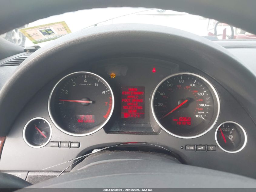 2004 Audi A4 3.0 VIN: WAUDT48HX4K013162 Lot: 43238979