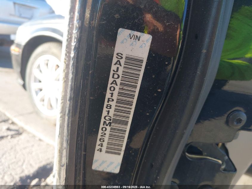 2001 Jaguar S-Type 4.0L V8 VIN: SAJDA01P81GM02644 Lot: 43238983