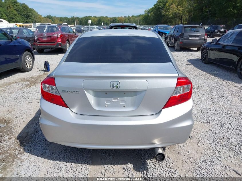 2012 Honda Civic Ex VIN: 2HGFB2F83CH327345 Lot: 43239126