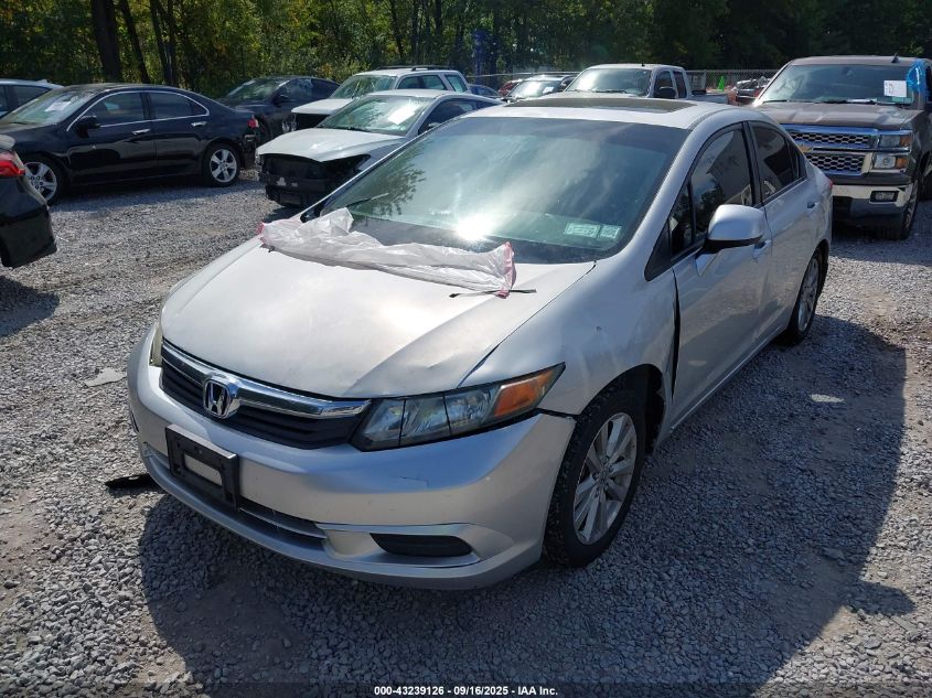 2012 Honda Civic Ex VIN: 2HGFB2F83CH327345 Lot: 43239126