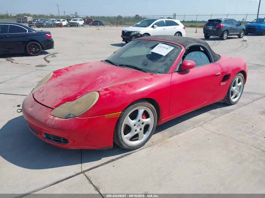 2000 Porsche Boxster S red cabrio gasoline WP0CB2983YU663062 photo #3