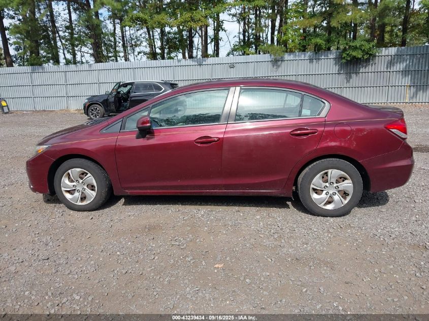2013 Honda Civic Lx VIN: 19XFB2F55DE219617 Lot: 43239434