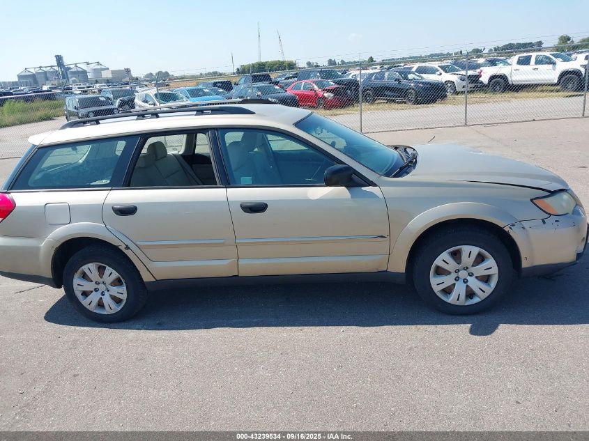 2008 Subaru Outback VIN: 4S4BP60C287360466 Lot: 43239534
