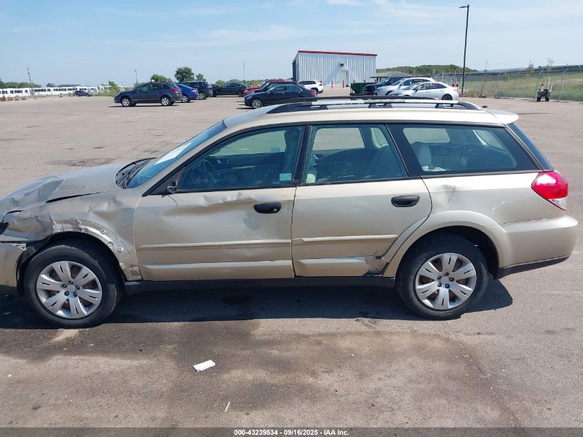 2008 Subaru Outback VIN: 4S4BP60C287360466 Lot: 43239534