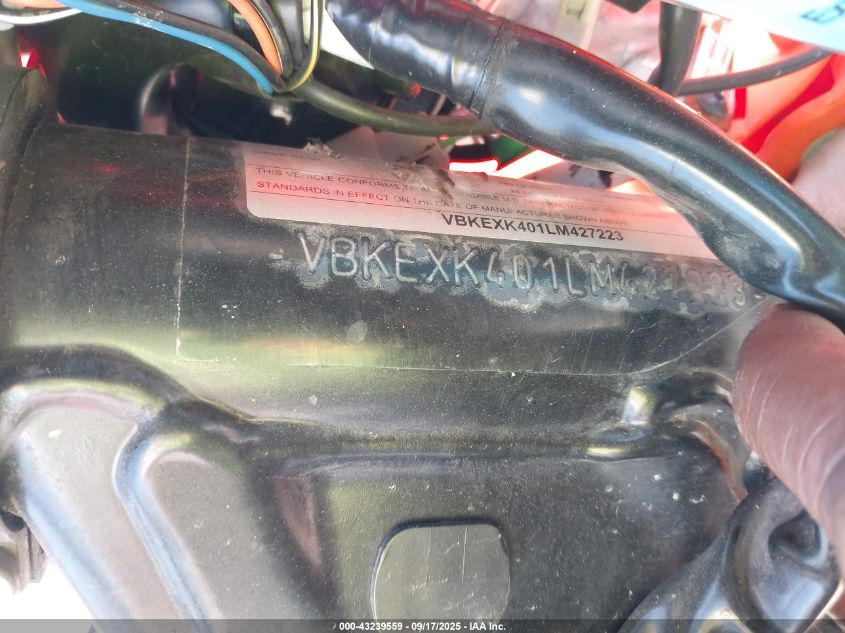 2020 Ktm 500 Exc-F Six Days VIN: VBKEXK401LM427223 Lot: 43239559