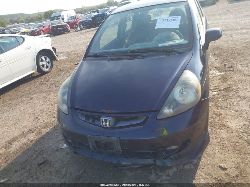 2008 Honda Fit Sport VIN: JHMGD38618S038350 Lot: 43239560