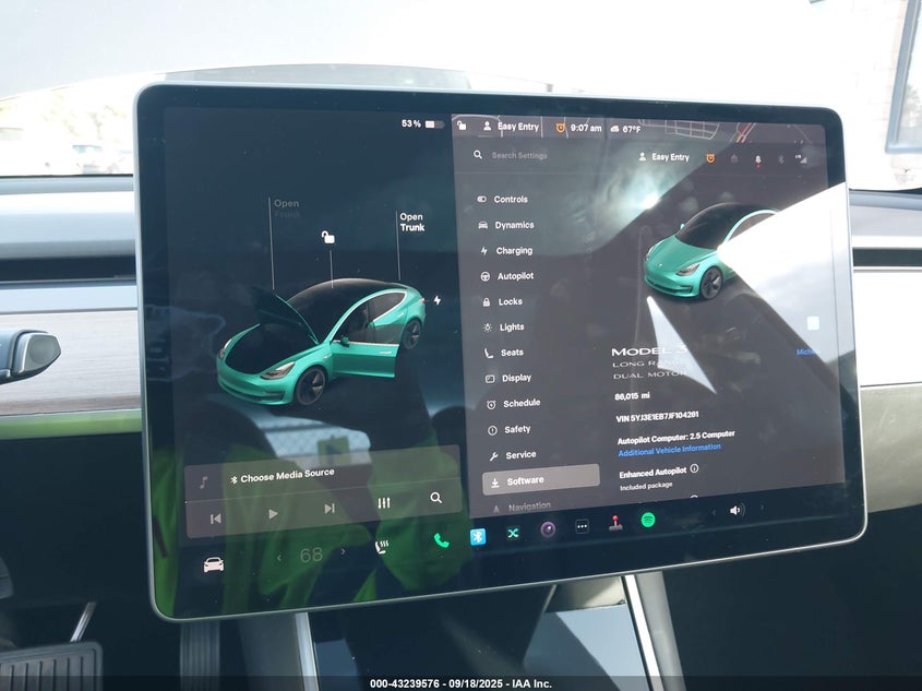 2018 Tesla Model 3 Long Range performance Other Lot 111043239576 Vin 5YJ3E1EB7JF104261