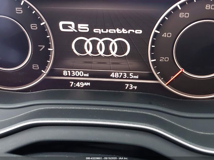 2018 Audi Q5 2.0T Premium/2.0T Tech Premium VIN: WA1CNBFY2J2021777 Lot: 43239681