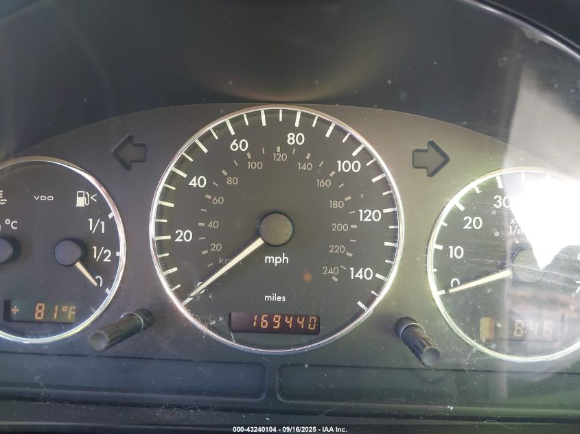 2003 Mercedes-Benz Ml 500 500 VIN: 4JGAB75E83A427206 Lot: 43240104