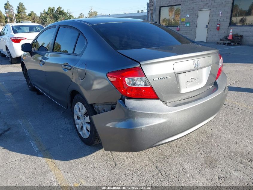 2012 Honda Civic Lx VIN: 2HGFB2F51CH311442 Lot: 43240266