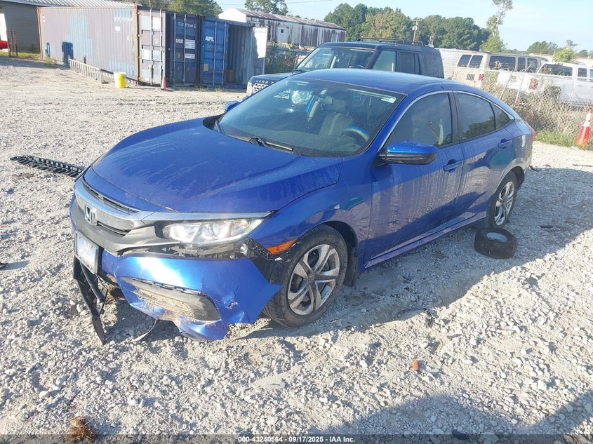 2017 Honda Civic 2.0 Lx Blue Lot 111043240564 Vin 2HGFC2F5XHH566806