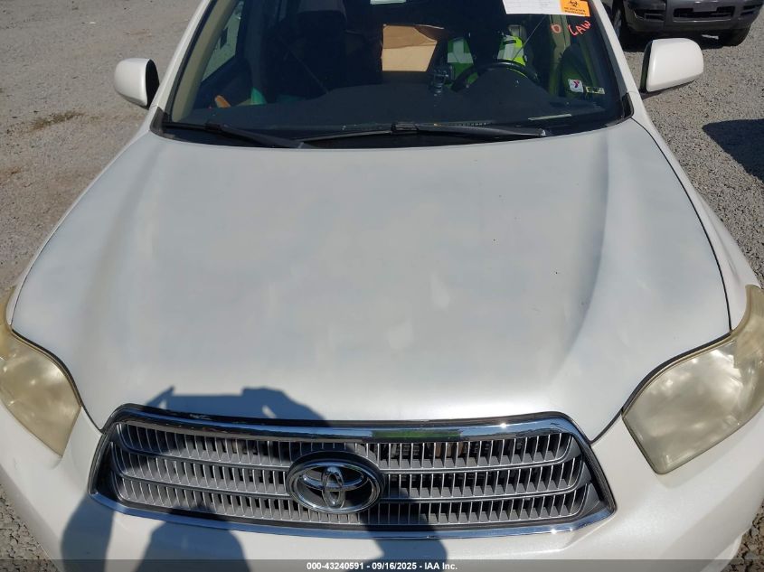 2008 Toyota Highlander Hybrid Limited VIN: JTEEW44A682003026 Lot: 43240591