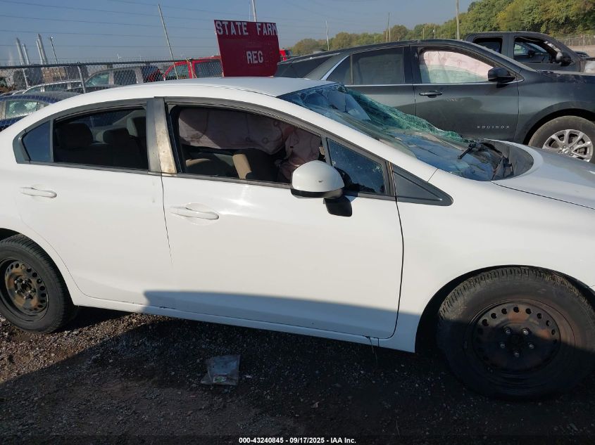 2013 Honda Civic Lx VIN: 2HGFB2F54DH598017 Lot: 43240845