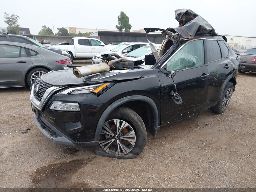 2021 Nissan Rogue Sv Fwd black other gasoline 5N1AT3BA1MC829548 photo #3