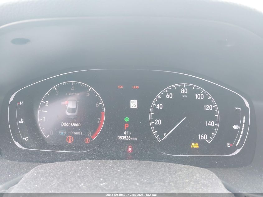 2019 Honda Accord Sport VIN: 1HGCV1F38KA053582 Lot: 43241040