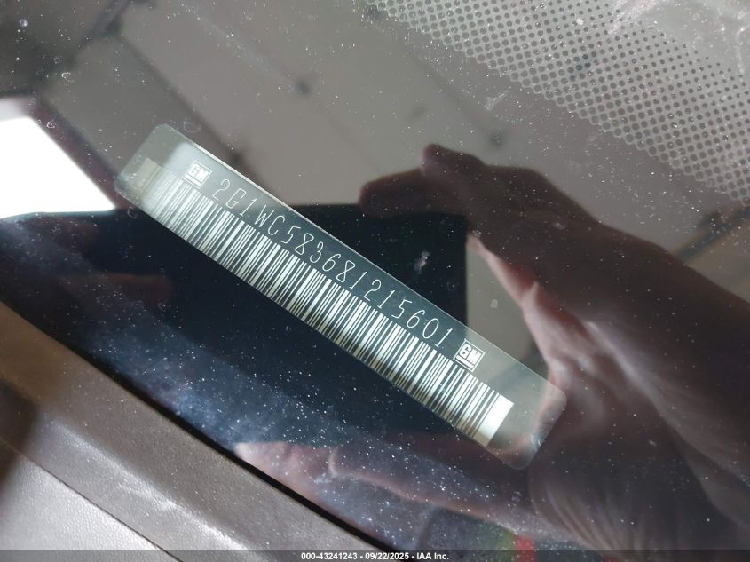 2008 Chevrolet Impala Lt VIN: 2G1WC583681215601 Lot: 43241243