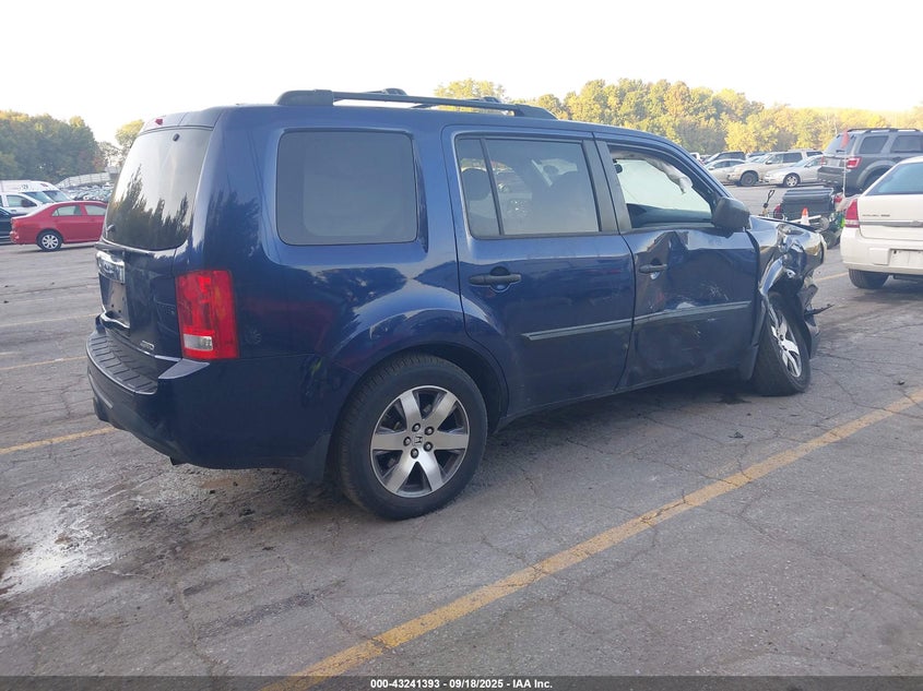 2013 HONDA PILOT LX - 5FNYF4H22DB079516