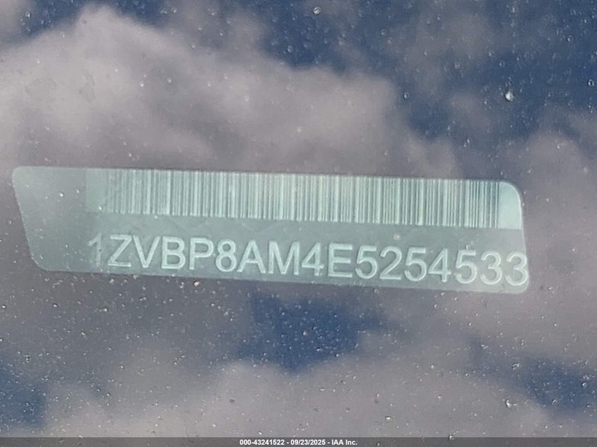 2014 Ford Mustang V6 Premium VIN: 1ZVBP8AM4E5254533 Lot: 43241522