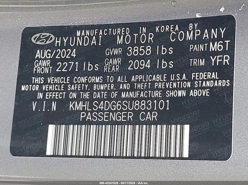 2025 HYUNDAI ELANTRA SEL CONVENIENCE - KMHLS4DG6SU883101