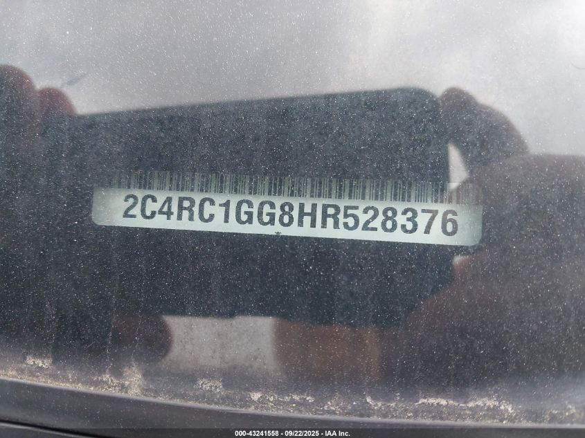 2017 Chrysler Pacifica Limited VIN: 2C4RC1GG8HR528376 Lot: 43241558