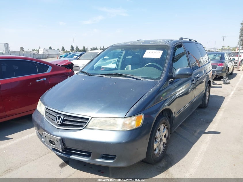 2003 Honda Odyssey Ex-L grey van gasoline 5FNRL18943B047822 photo #3