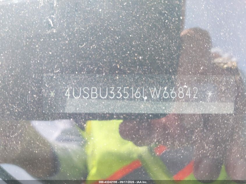 2006 BMW Z4 3.0I VIN: 4USBU33516LW66842 Lot: 43242195