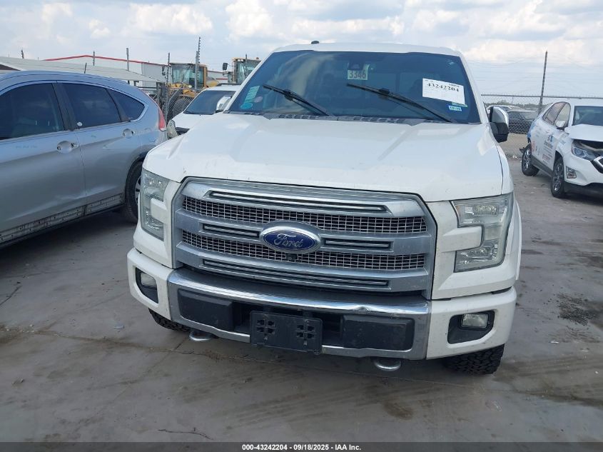 2016 Ford F-150 Platinum VIN: 1FTEW1EG7GFA30054 Lot: 43242204
