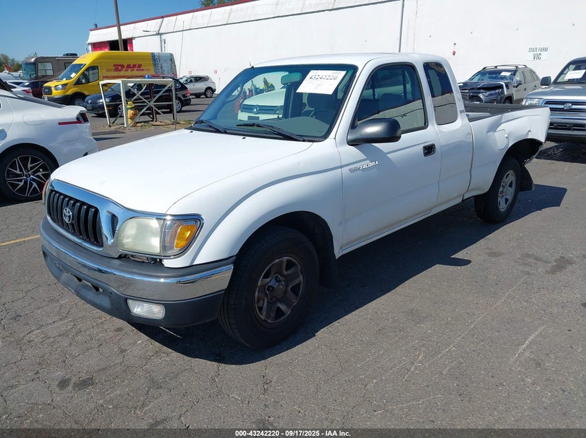 2004 Toyota Tacoma white truck gasoline 5TEVL52N04Z429275 photo #3