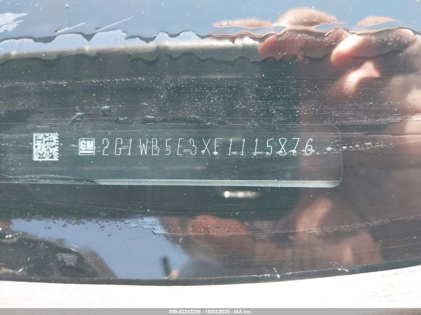 2015 Chevrolet Impala Limited Lt VIN: 2G1WB5E3XF1115876 Lot: 43242298