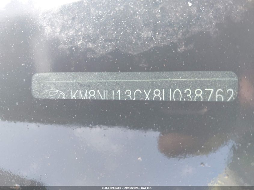 2008 Hyundai Veracruz Gls/Limited/Se VIN: KM8NU13CX8U038762 Lot: 43242440