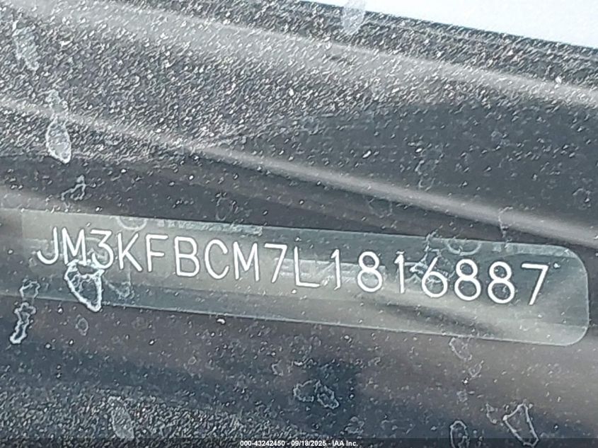 2020 Mazda Cx-5 Touring VIN: JM3KFBCM7L1816887 Lot: 43242450