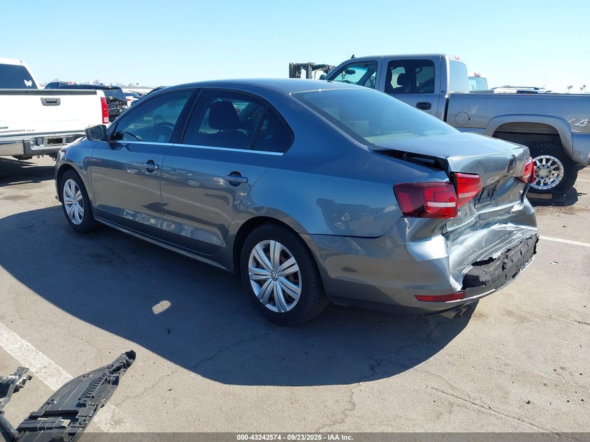 2017 Volkswagen Jetta 1.4 1.4t S Silver Lot 111043242574 Vin 3VW167AJ5HM253713
