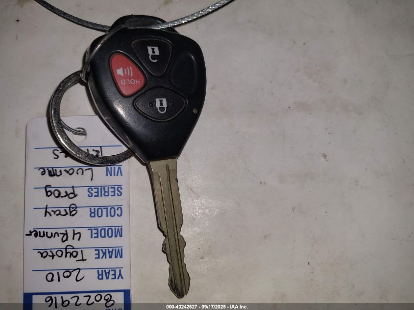 2010 Toyota 4Runner Sr5 V6 VIN: JTEBU5JR9A5032923 Lot: 43242627