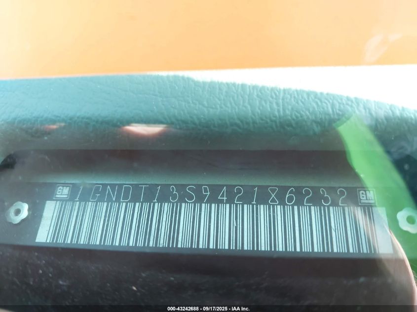 2004 Chevrolet Trailblazer Lt VIN: 1GNDT13S942186232 Lot: 43242688