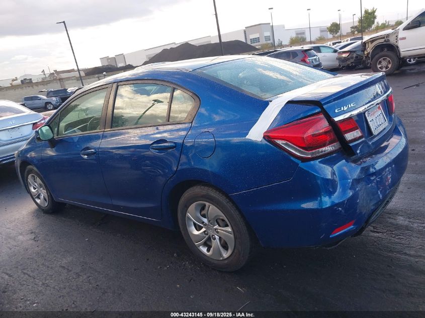 2013 Honda Civic Lx VIN: 19XFB2F55DE290252 Lot: 43243145