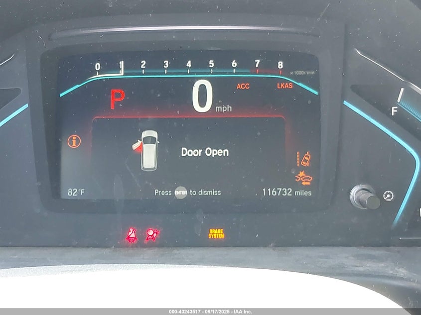 2018 HONDA ODYSSEY EX 5FNRL6H57JB015583