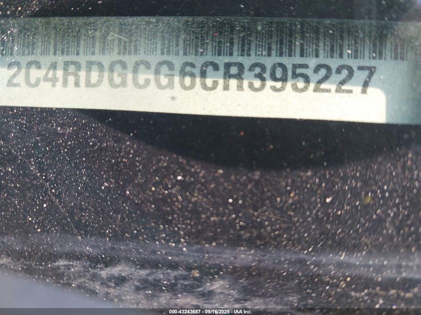 2012 Dodge Grand Caravan Sxt VIN: 2C4RDGCG6CR395227 Lot: 43243687