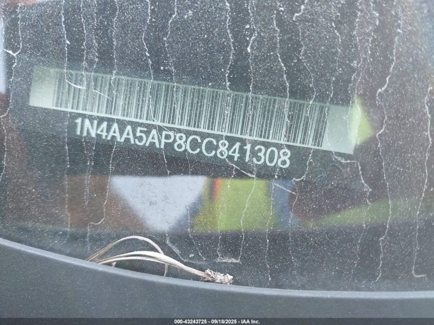 2012 Nissan Maxima 3.5 Sv VIN: 1N4AA5AP8CC841308 Lot: 43243725