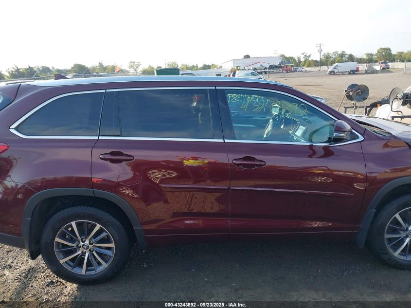 2017 Toyota Highlander Xle VIN: 5TDJZRFH0HS475572 Lot: 43243892