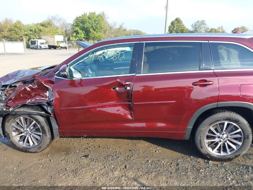 2017 Toyota Highlander Xle VIN: 5TDJZRFH0HS475572 Lot: 43243892