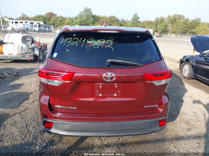 2017 Toyota Highlander Xle VIN: 5TDJZRFH0HS475572 Lot: 43243892