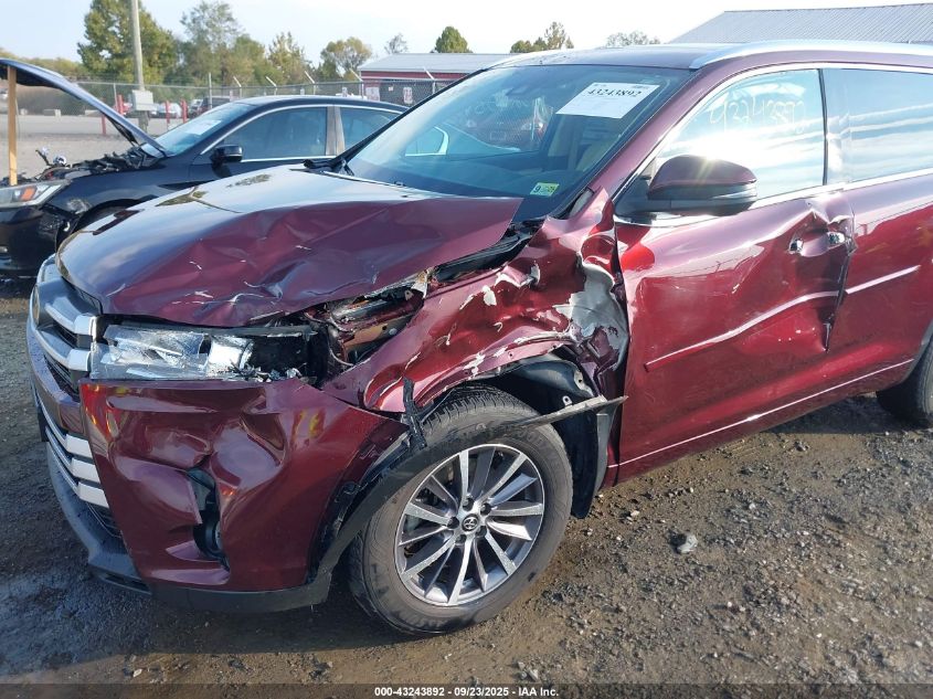 2017 Toyota Highlander Xle VIN: 5TDJZRFH0HS475572 Lot: 43243892