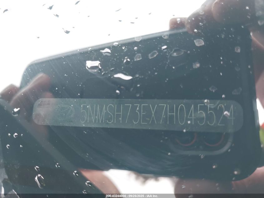 2007 Hyundai Santa Fe Limited/Se VIN: 5NMSH73EX7H045524 Lot: 43244004