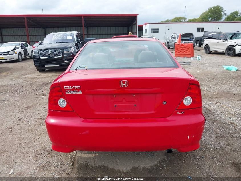 2004 Honda Civic Lx VIN: 1HGEM22514L010802 Lot: 43244135