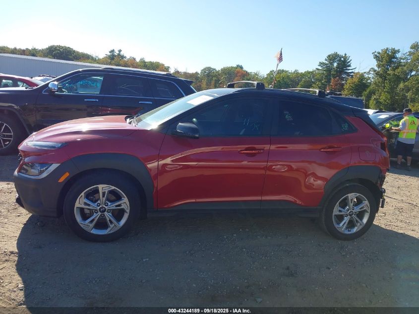 2022 Hyundai Kona Sel VIN: KM8K62AB2NU850615 Lot: 43244189
