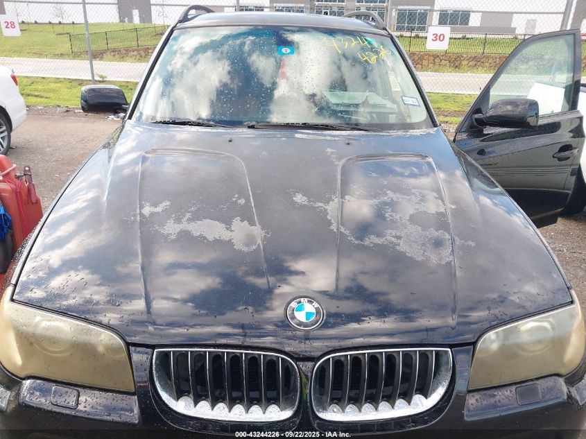 2006 BMW X3 3.0I VIN: WBXPA934X6WG91208 Lot: 43244226