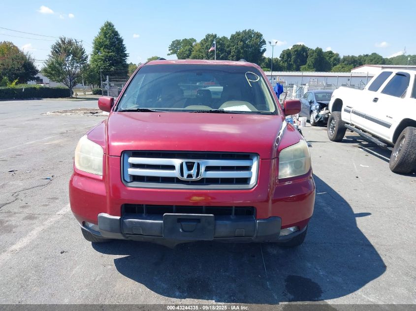 2006 Honda Pilot Ex-L VIN: 5FNYF28676B000593 Lot: 43244335