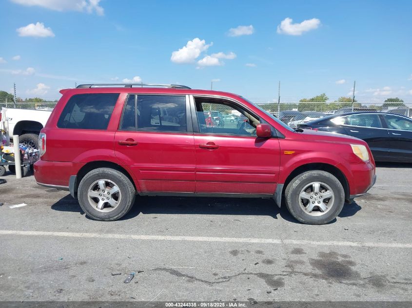 2006 Honda Pilot Ex-L VIN: 5FNYF28676B000593 Lot: 43244335